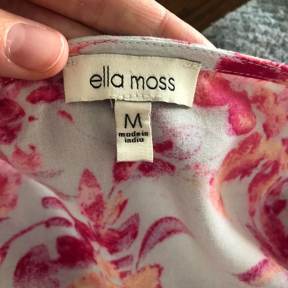 Ella Moss Bohemian Rhapsody Floral Wrap Dress - Size M - Picture 12 of 16